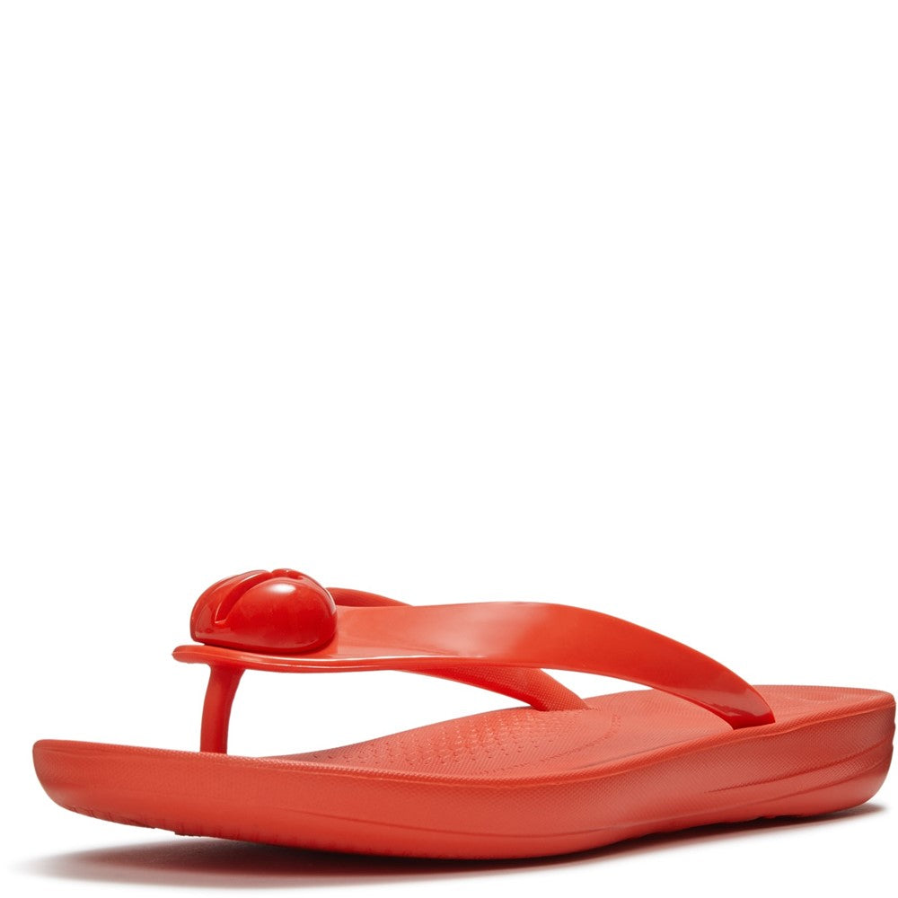 Women's Fitflop iQushion Glossy-Button Flip-Flops