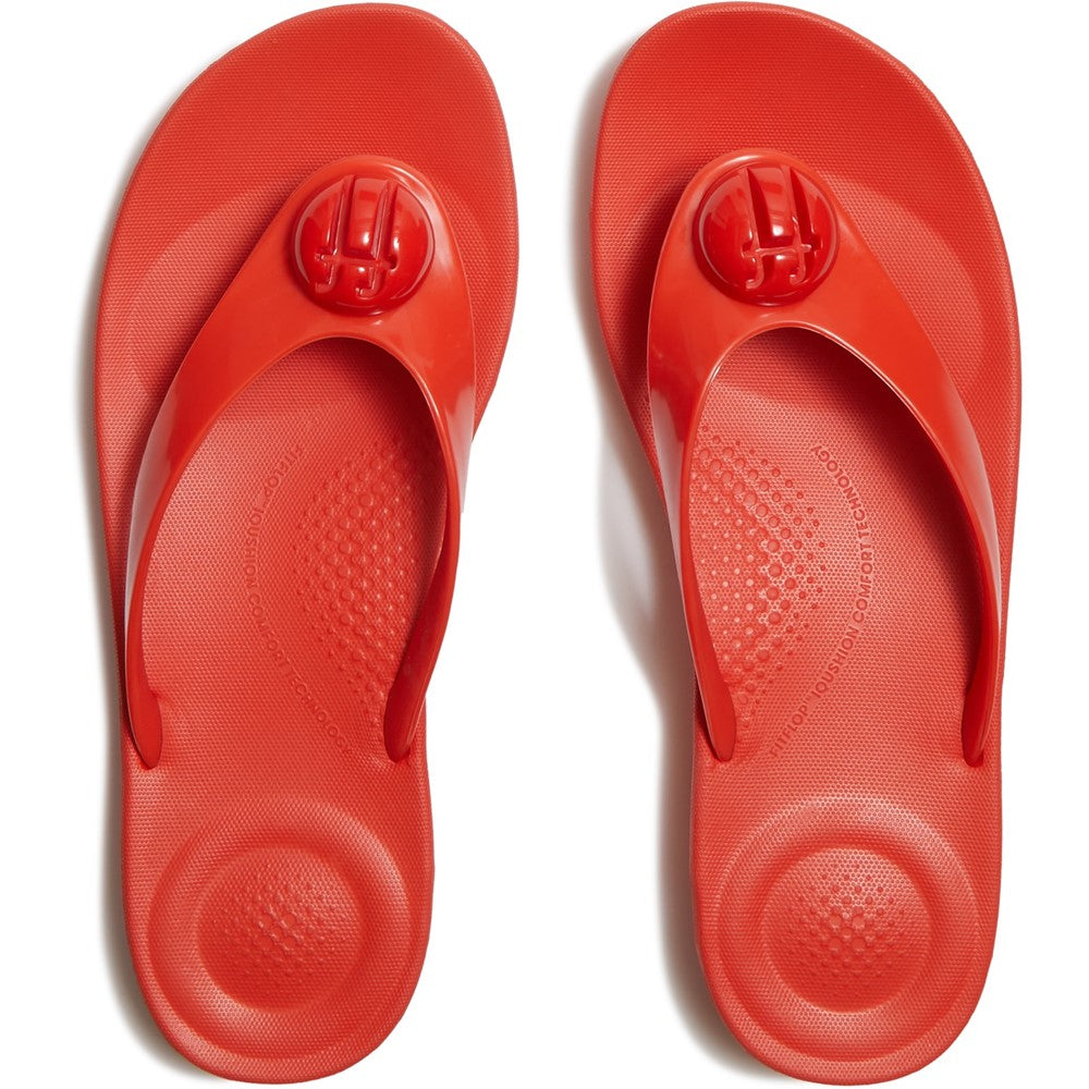 Women's Fitflop iQushion Glossy-Button Flip-Flops