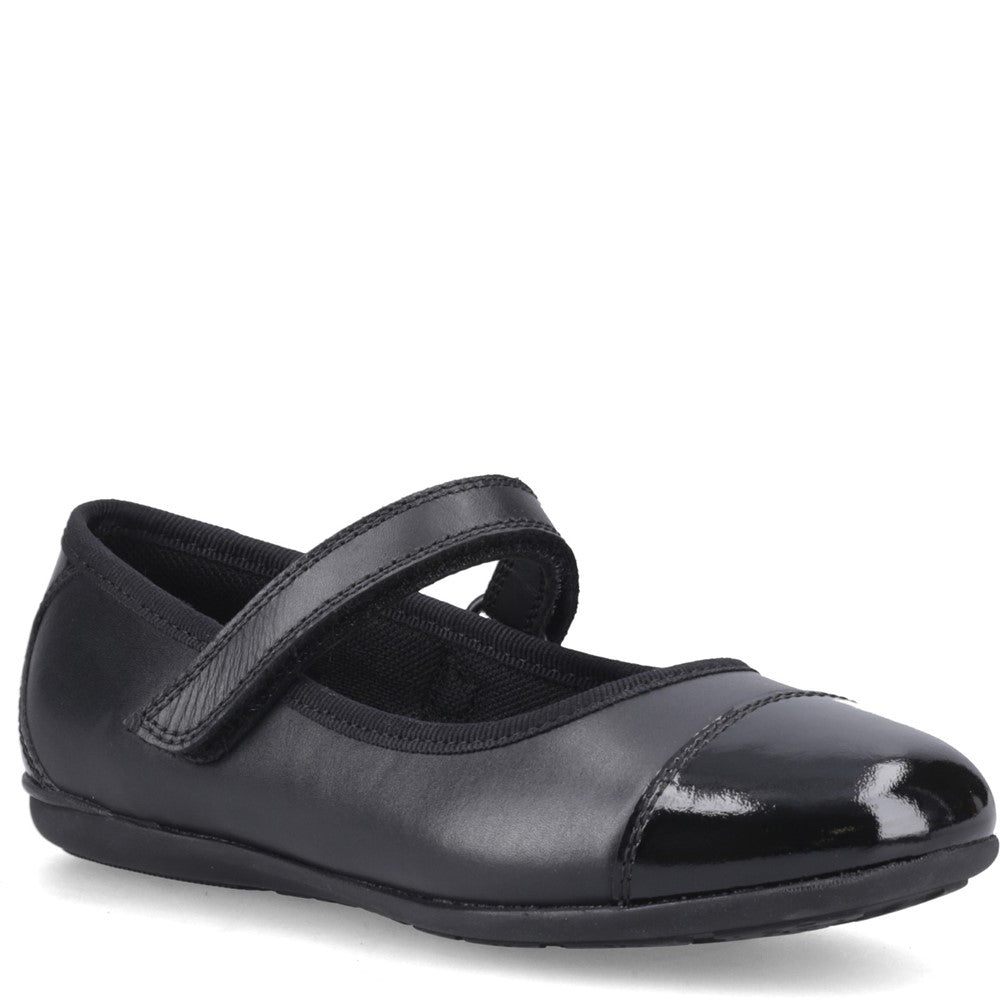 Girls' Hush Puppies Lottie Ballerina Junior School Shoes