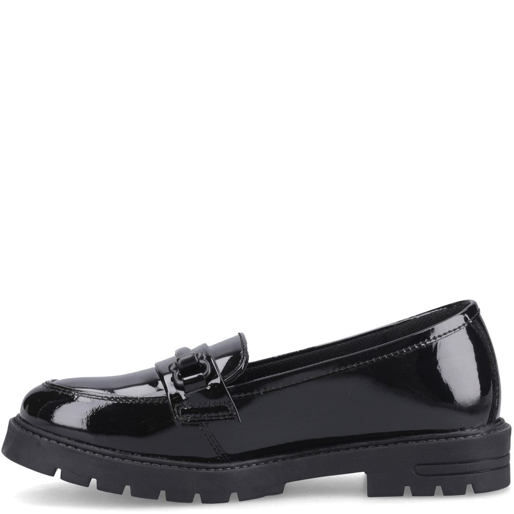 Girls' Hush Puppies Hazel Snaffle Patent Senior School Shoes