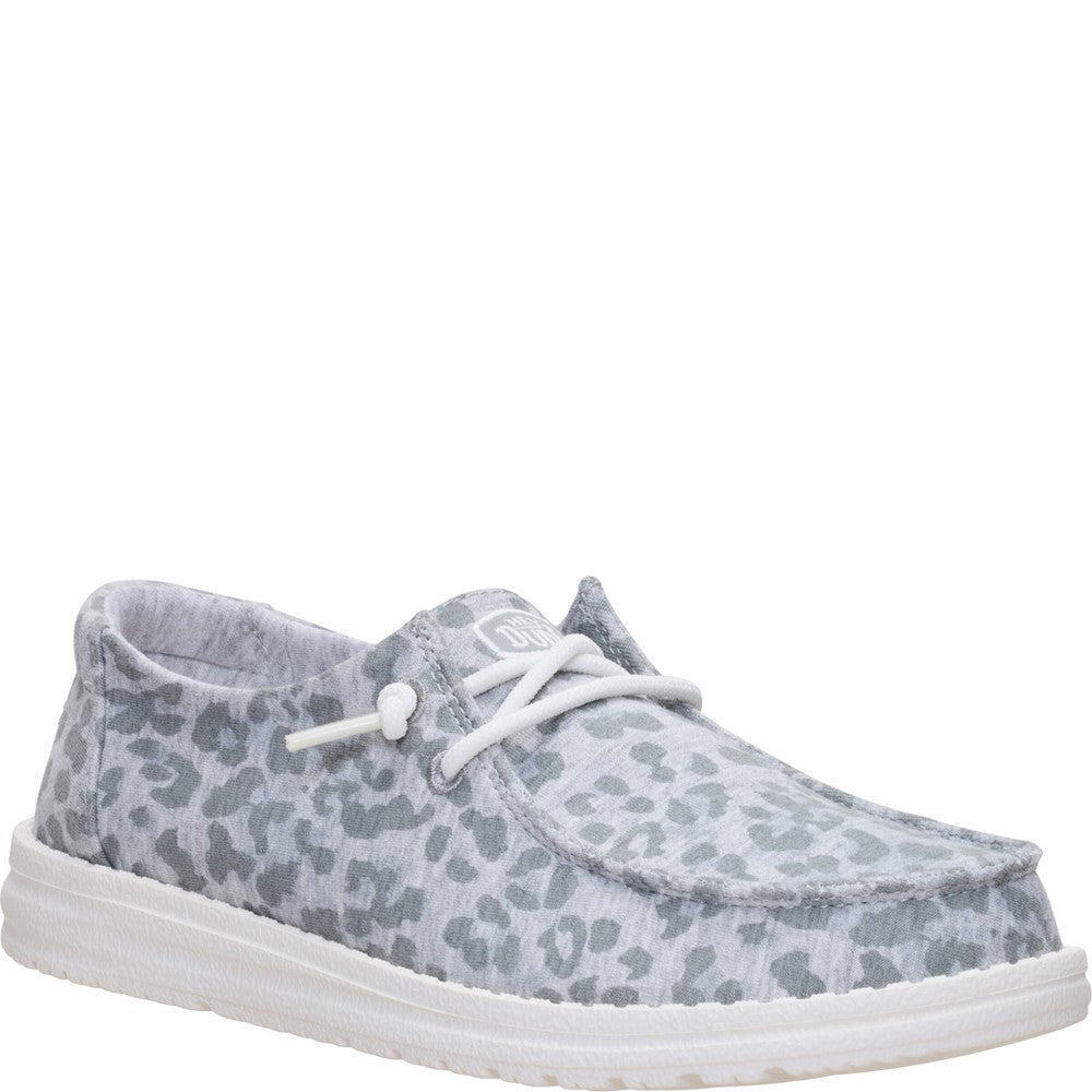 Women's HEYDUDE Wendy Stretch Jersey Leopard Slip on Shoes