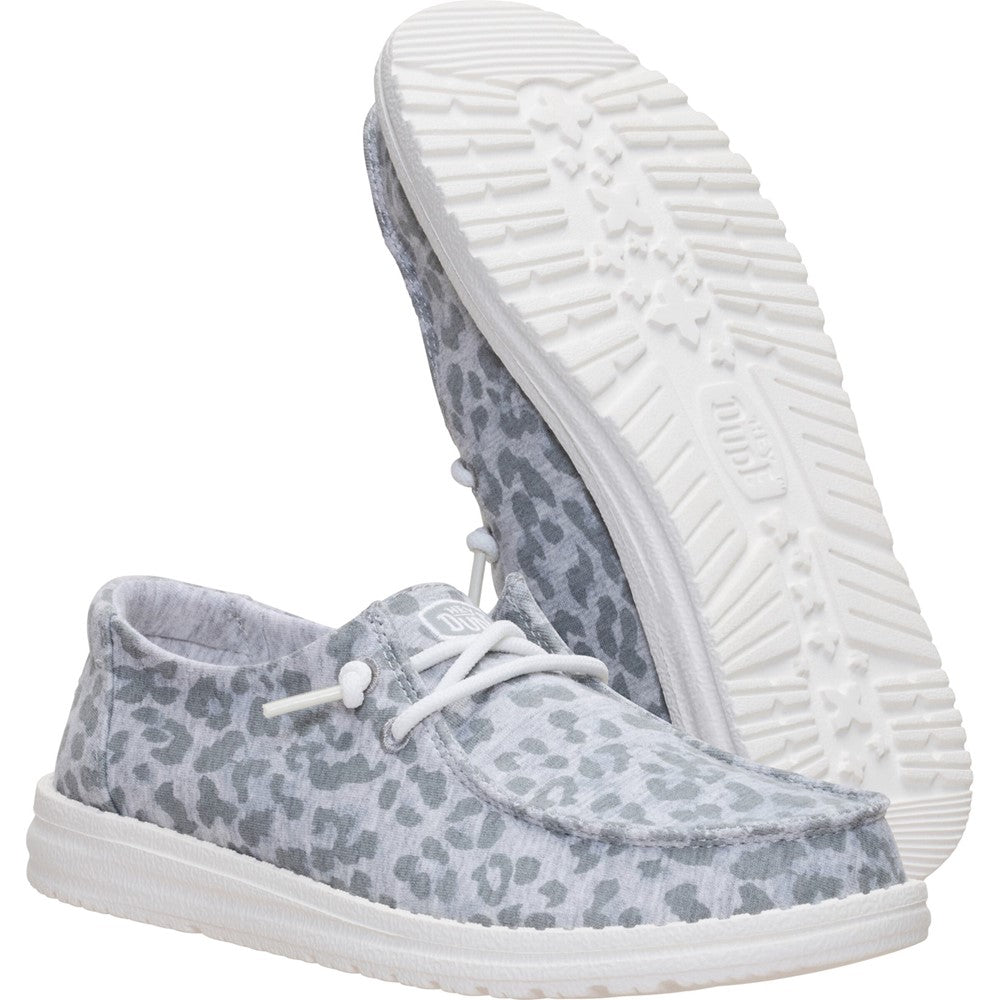 Women's HEYDUDE Wendy Stretch Jersey Leopard Slip on Shoes