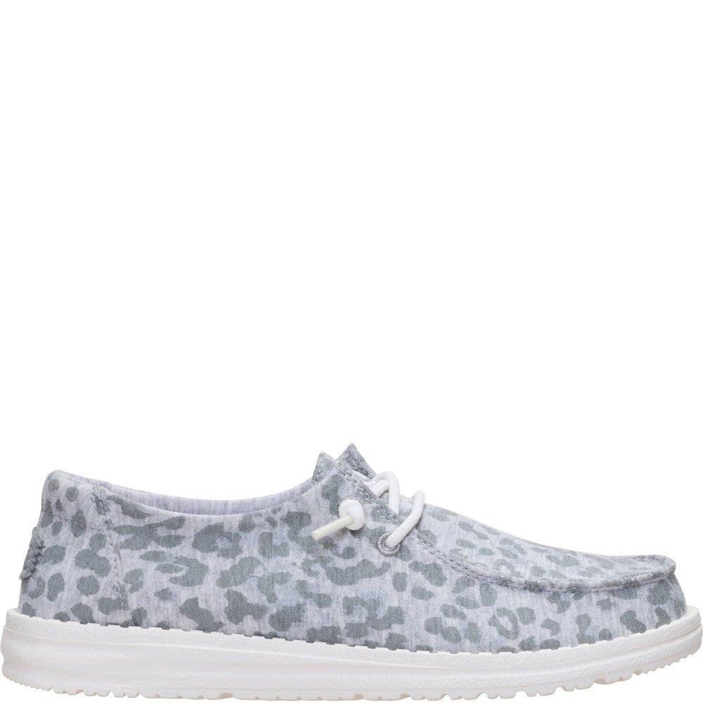 Women's HEYDUDE Wendy Stretch Jersey Leopard Slip on Shoes