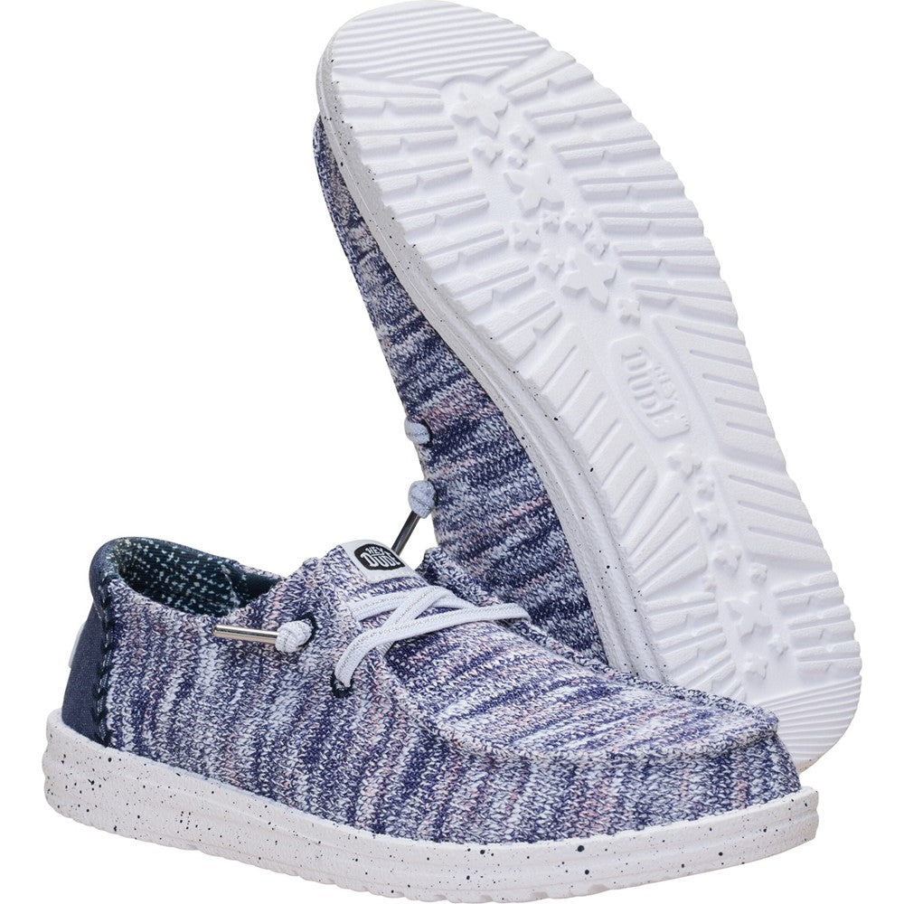 Women's HEYDUDE Wendy Knit Shimmer Slip on Shoes