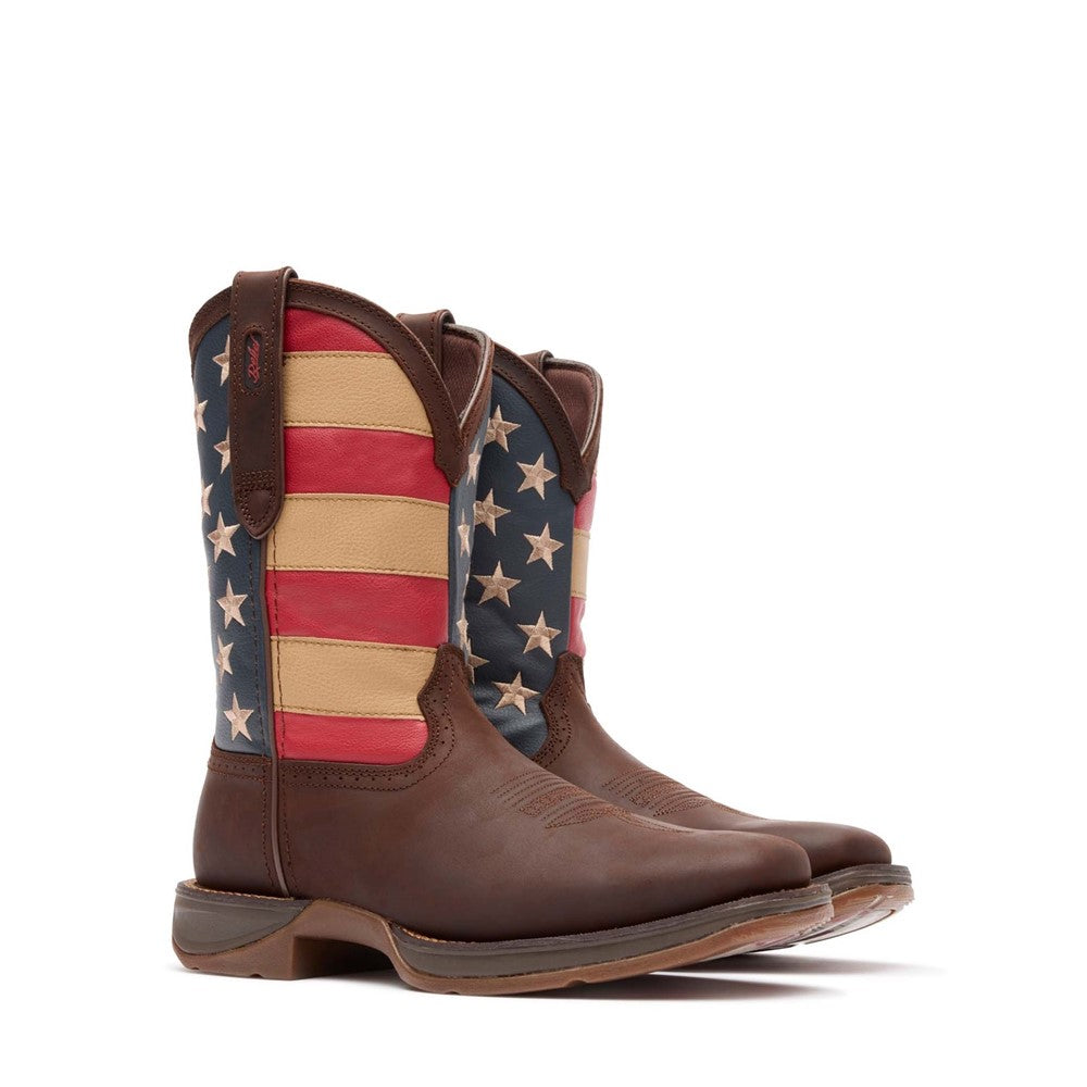 Men's Durango Rebel by Durango Patriotic Pull-On Western Flag Boot