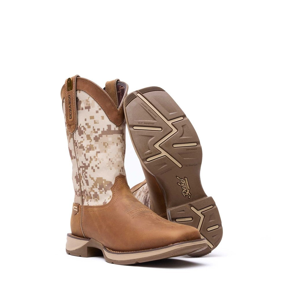 Men's Durango Rebel by Durango Desert Camo Pull-on Western Boot