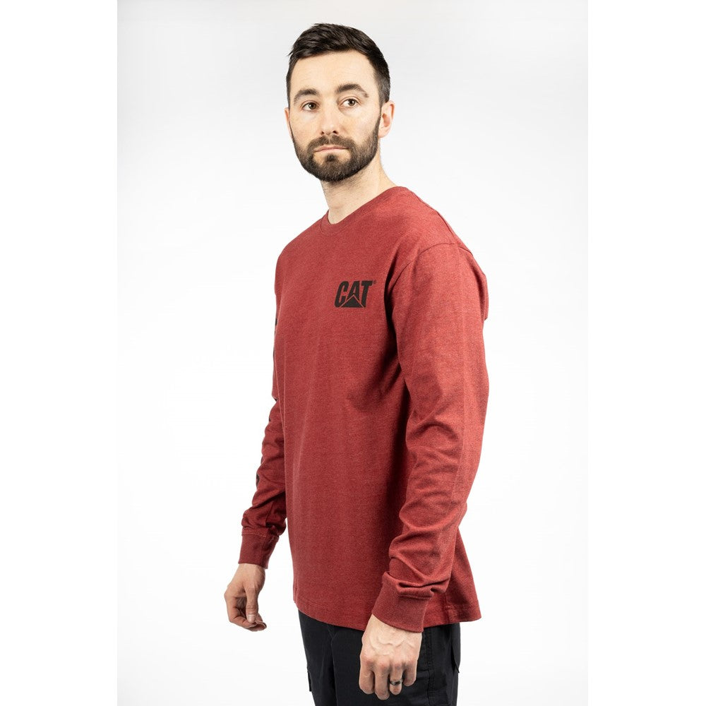 Men's Caterpillar Trademark Banner Long Sleeve T-Shirt