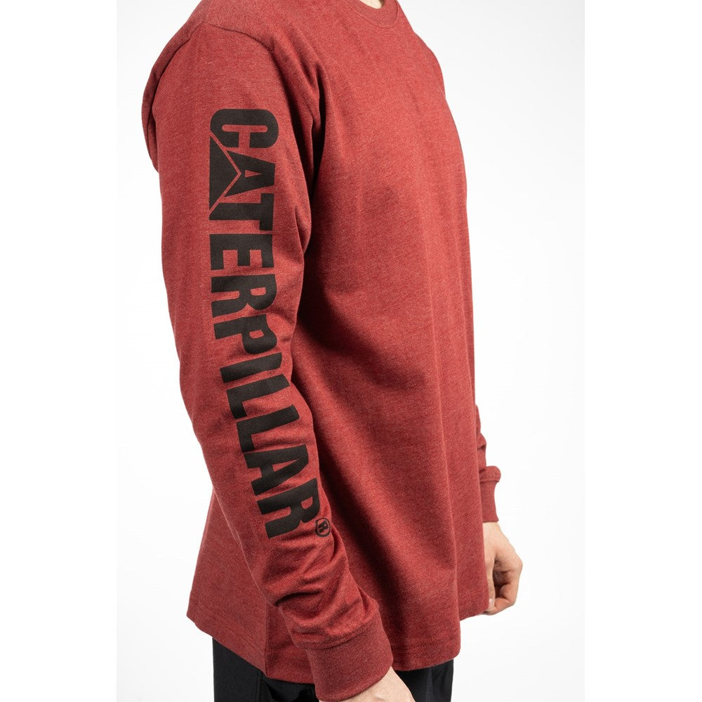 Men's Caterpillar Trademark Banner Long Sleeve T-Shirt