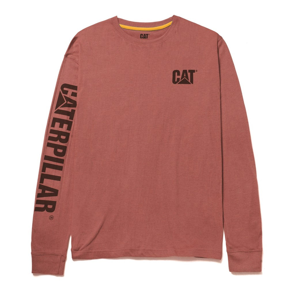 Men's Caterpillar Trademark Banner Long Sleeve T-Shirt