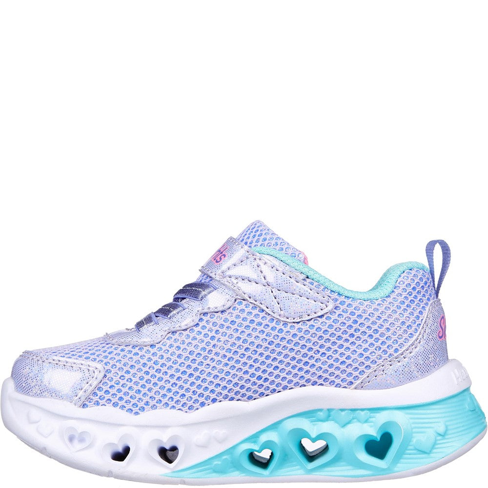 Girls' Skechers Flutter Heart Lights Bring Sparkle Trainers