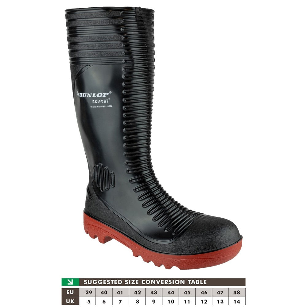 Men's Dunlop Acifort Ribbed Full Safety Wellington