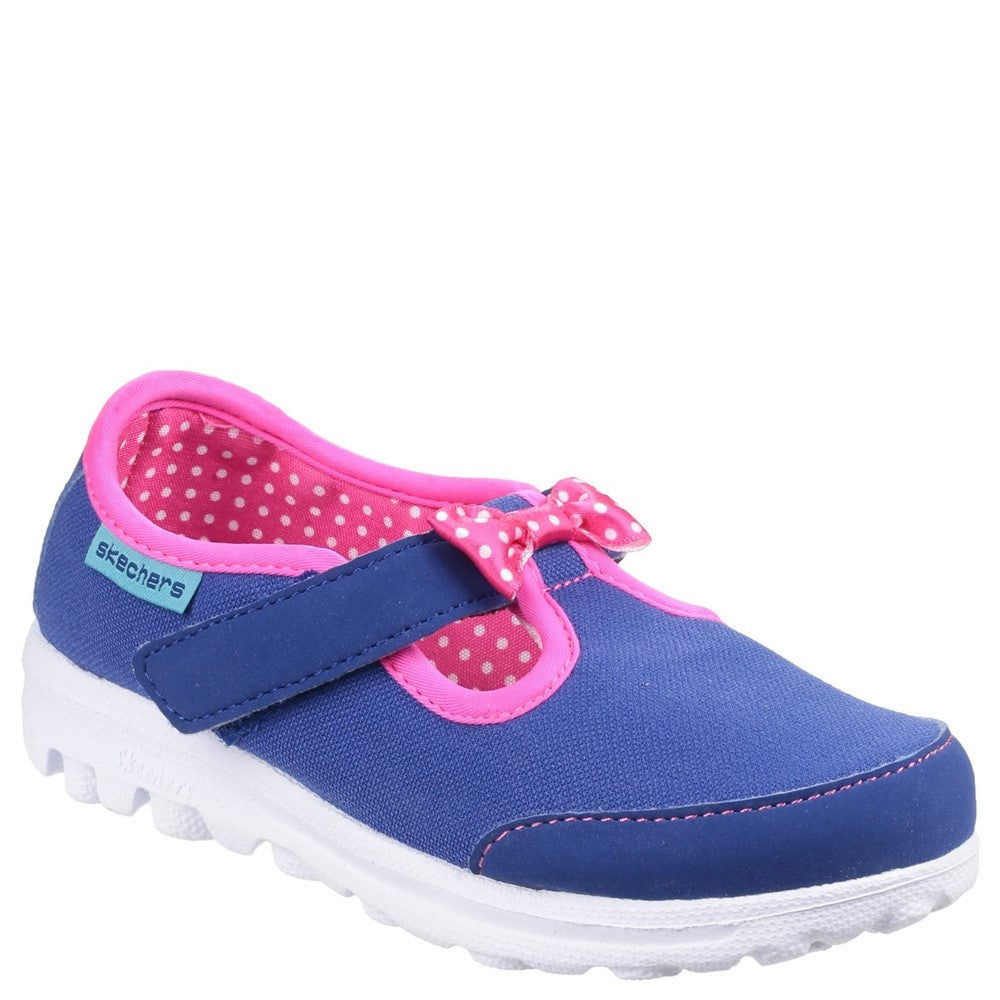 Girls Skechers Go Walk Bitty Bow