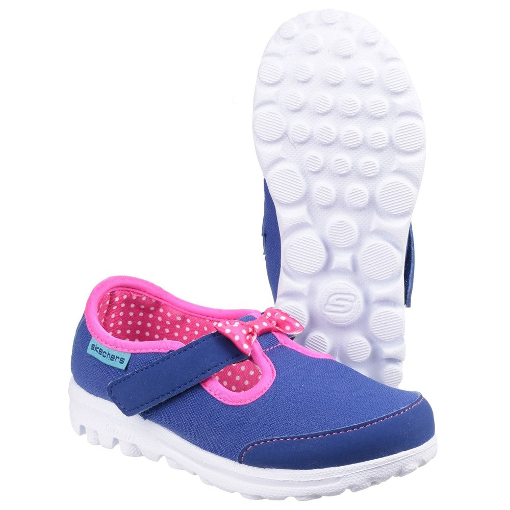 Girls Skechers Go Walk Bitty Bow