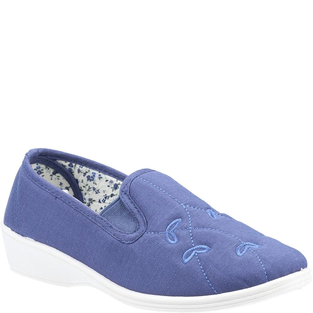 Women's Mirak Bessie Twin Gusset Canvas Slip On Shoe