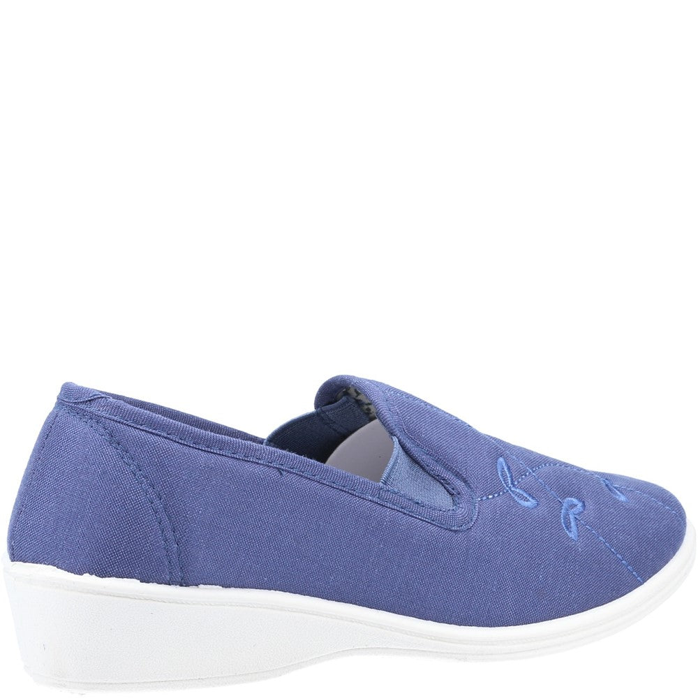 Women's Mirak Bessie Twin Gusset Canvas Slip On Shoe