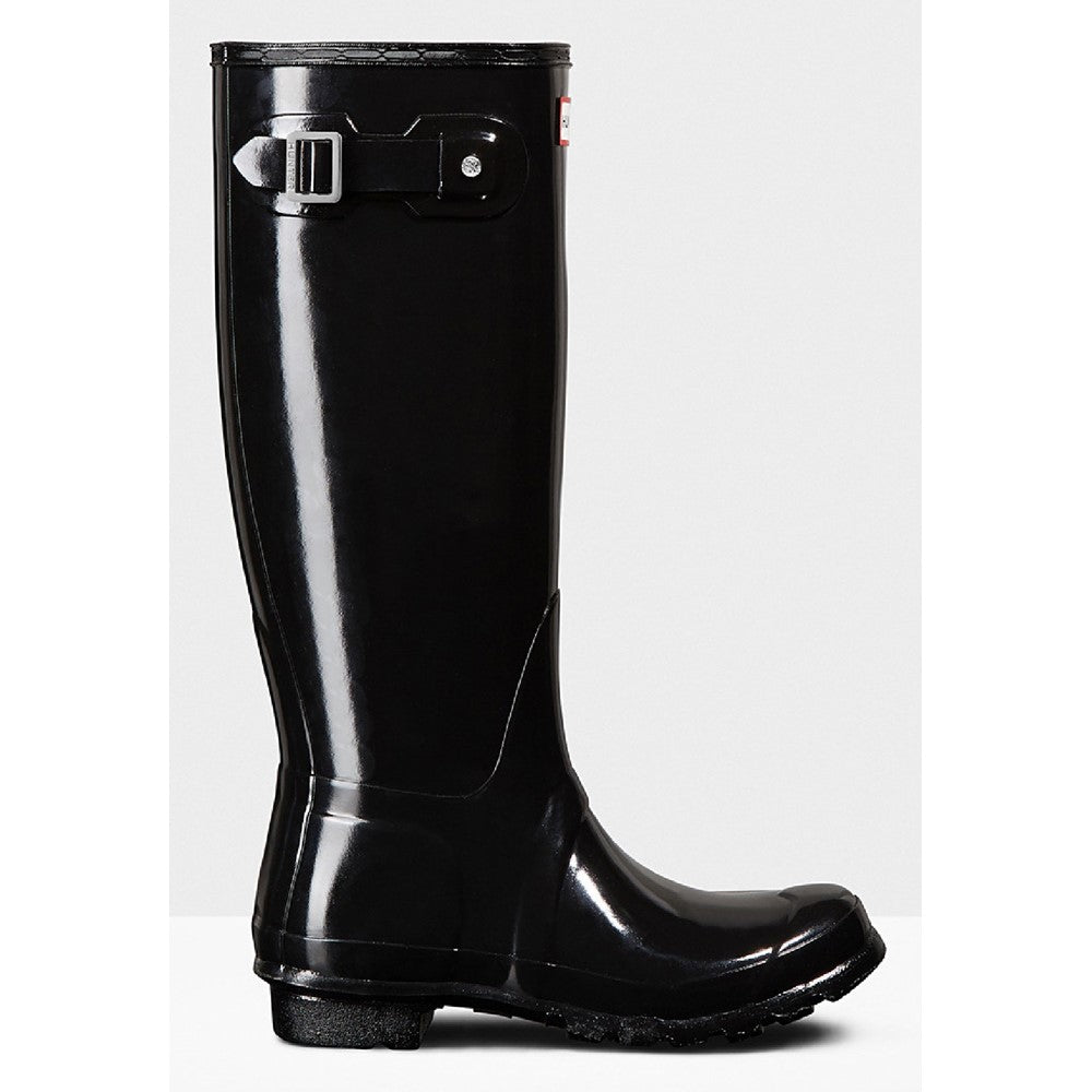Women's Hunter Original Tall Gloss Wellington Boots Black