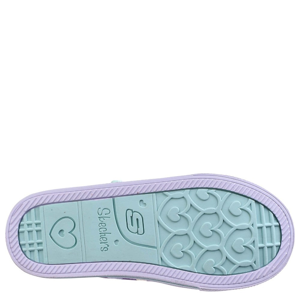 Girls Skechers Twinkle Toes Shuffles Dazzle Dots