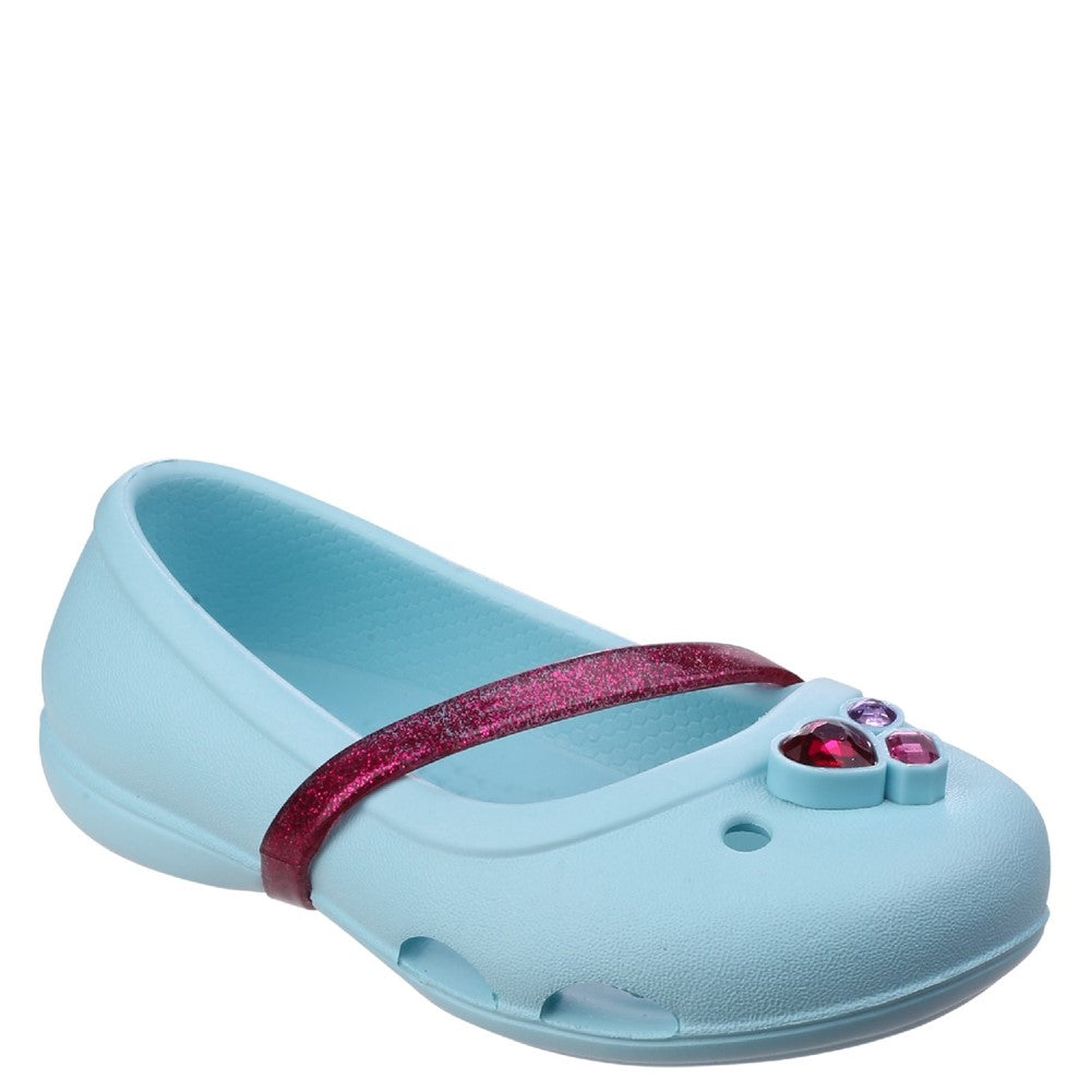 Girls' Crocs Lina Flat Light Blue FreemanHardy&Willis