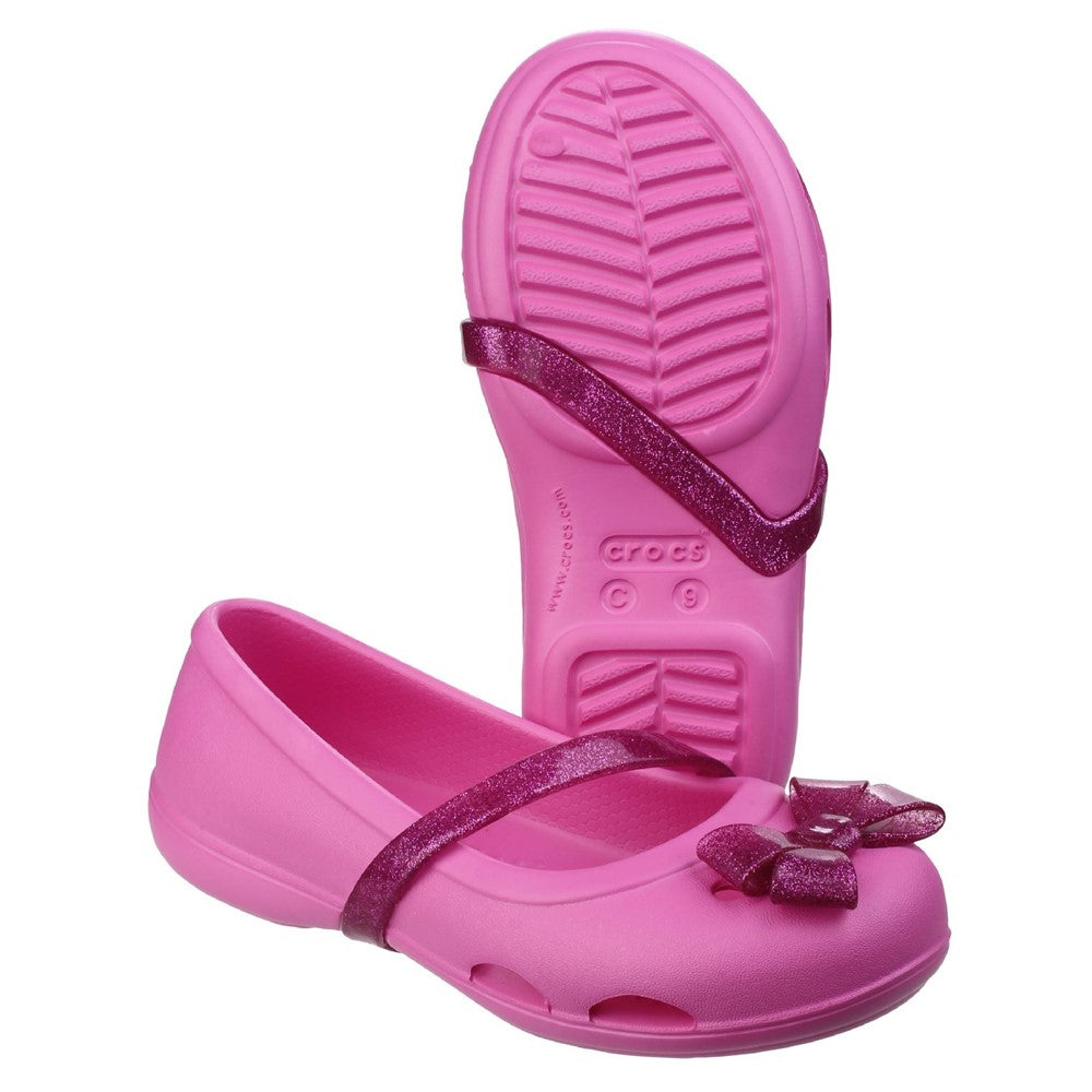 Girls' Crocs Lina Flat Pink FreemanHardy&Willis