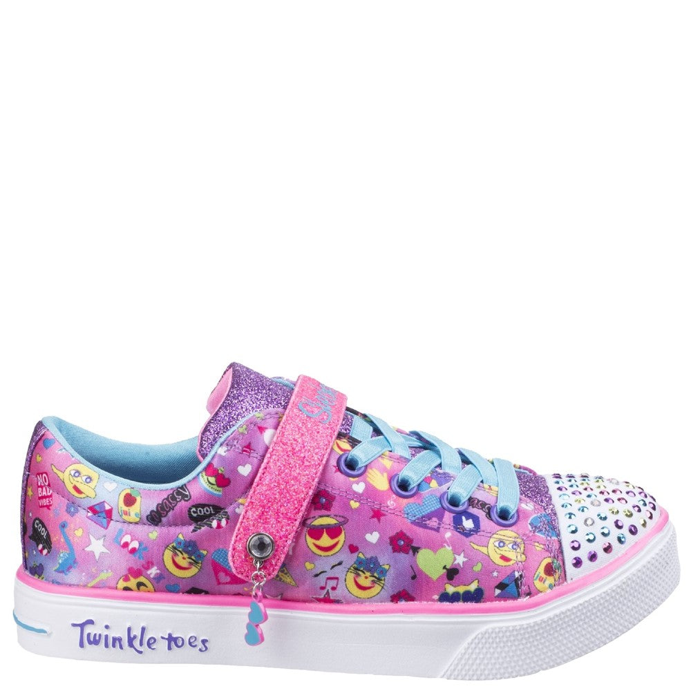 Girls' Skechers Twinkle Breeze 2.0 Character Cutie Touch Fastening Trainer