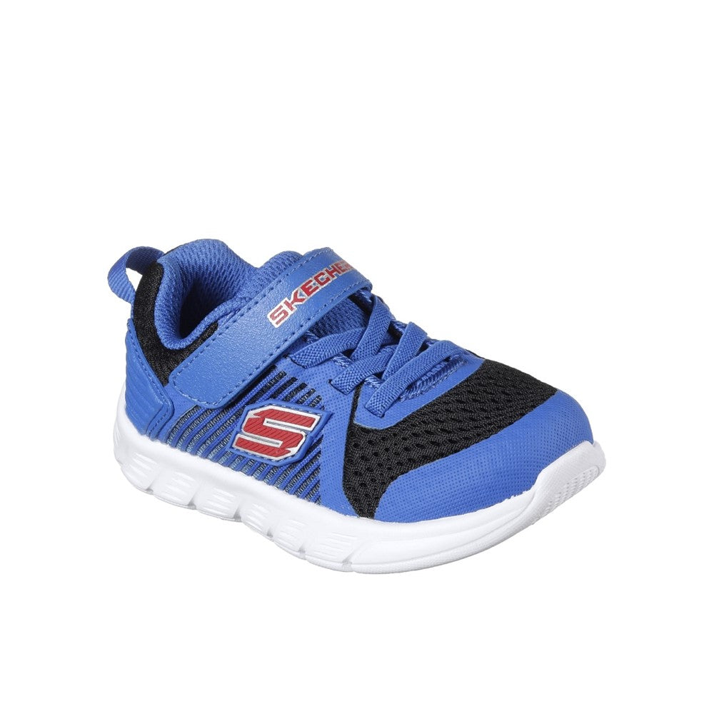 Boys Skechers Comfy Flex Hyper Stride Touch Fastening Trainer