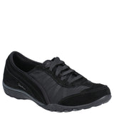 Women's Skechers Breathe-Easy-Weekend Wishes Suede & Mesh Lace Up Trainer