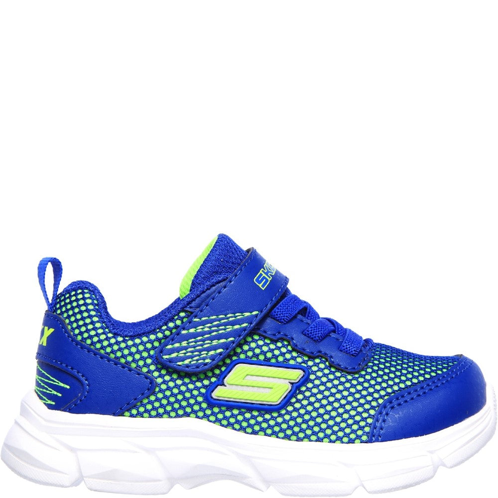 Boys' Skechers Advance-Intergrid Touch Fastening Strap Trainer with Two Layer Mesh Upper
