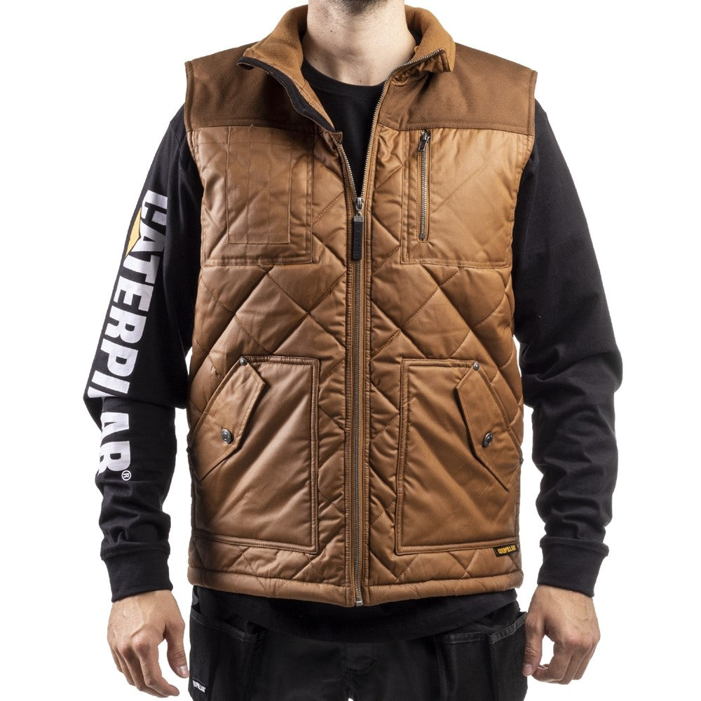 Unisex Caterpillar Waxed Cotton Vest