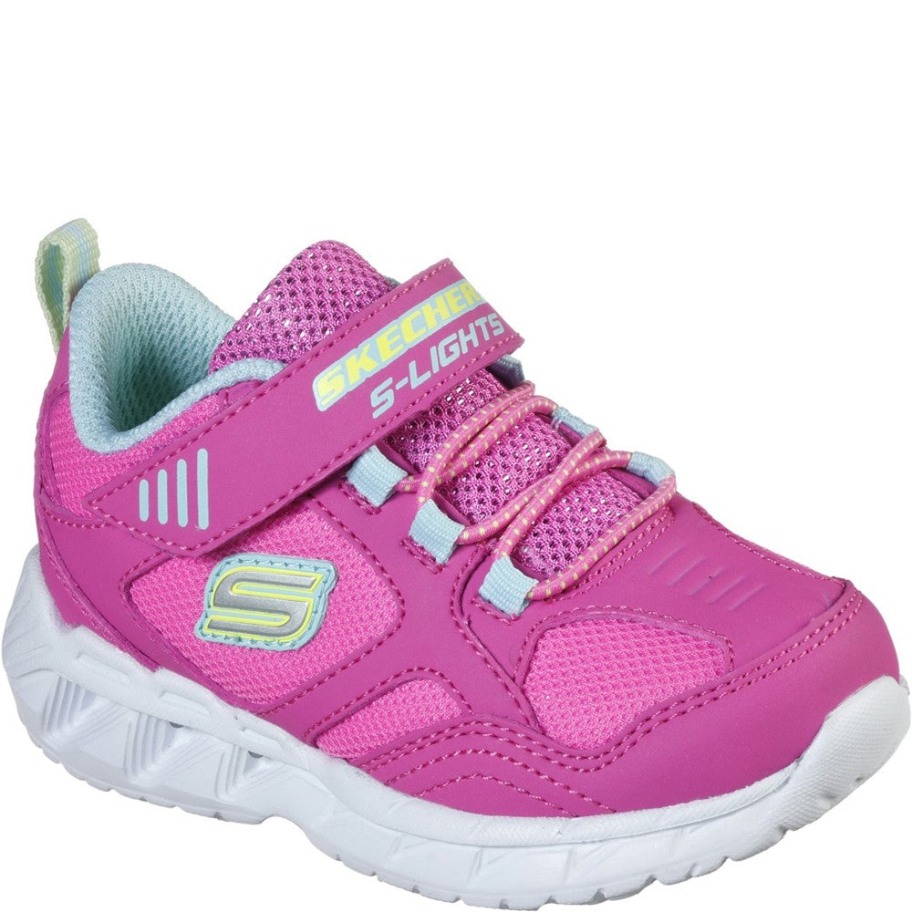 Girls' Skechers S Lights Magna-Lights Expert Level Touch Fastening Trainer