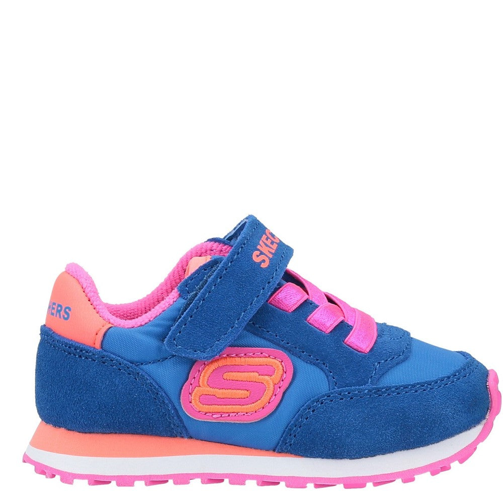 Girls' Skechers Retro Sneaks Touch Fastening Trainer