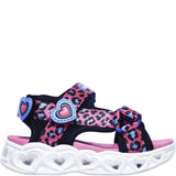 Girls' Skechers S Lights Heart Lights Savvy Cat Sandal