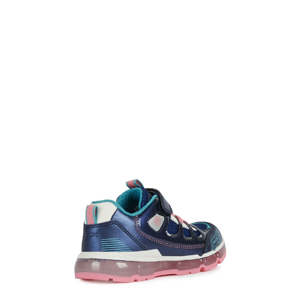 Girls' Geox J Android Girl C Lace up and Touch Fastening Trainer