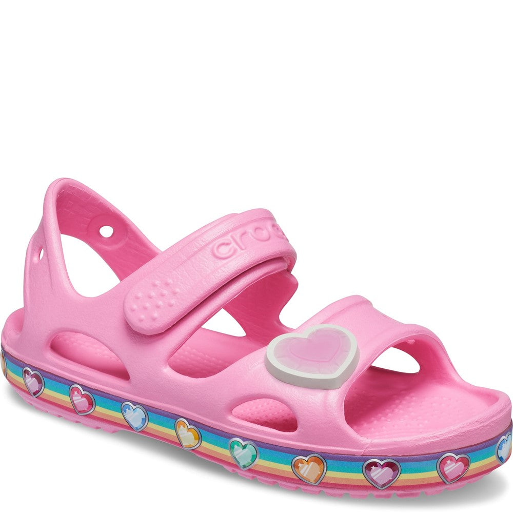 Girls rainbow crocs online