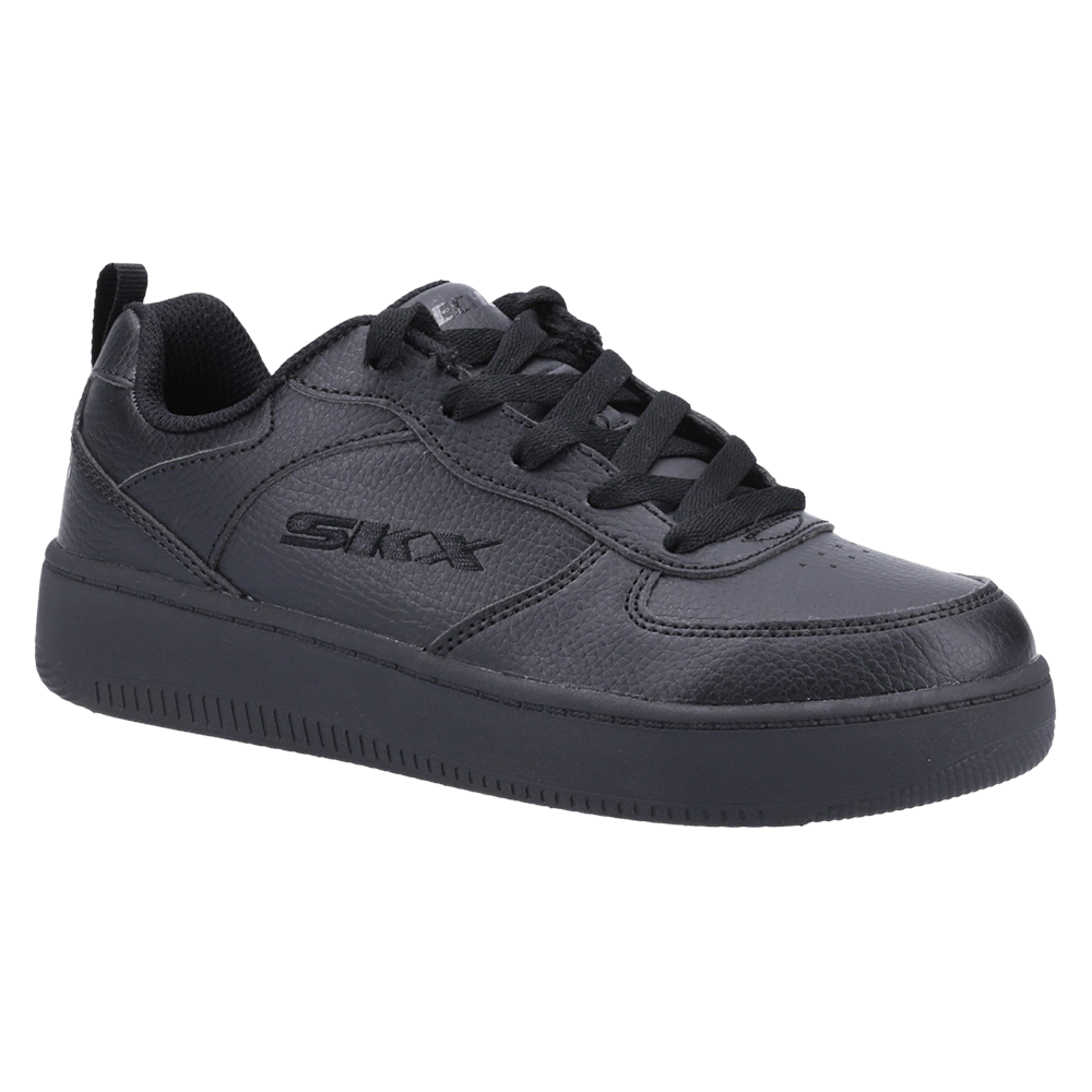 Boys' Skechers Sport Court 92 School Shoes Black FreemanHardy&Willis