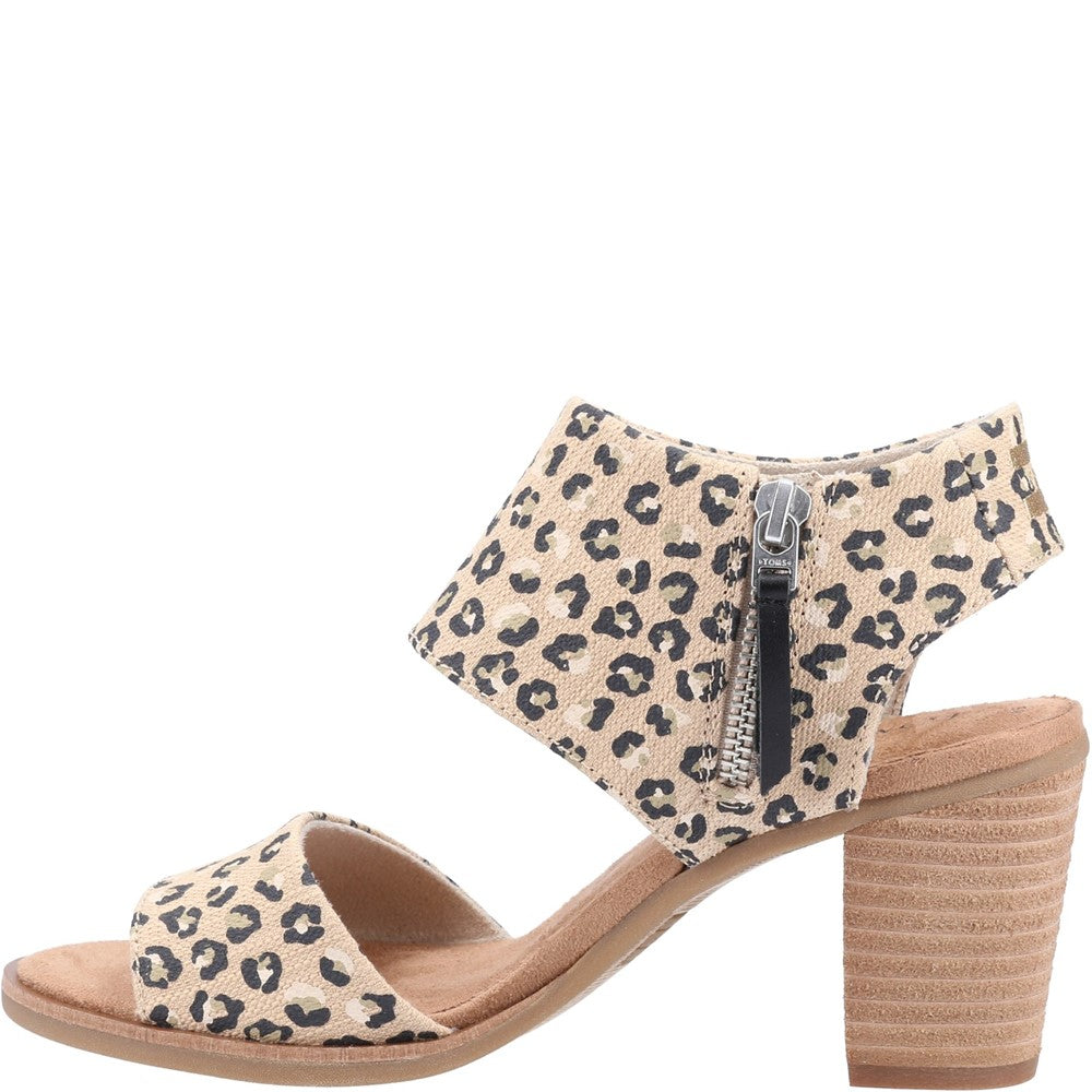 Women's TOMS Majorca Cutout Textured Cheetah Sandal
