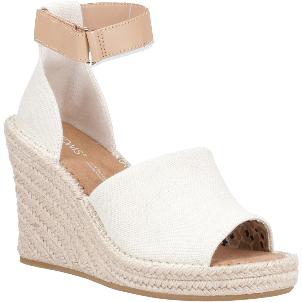 Women's TOMS Marisol Natural Oxford/Leather Wedge