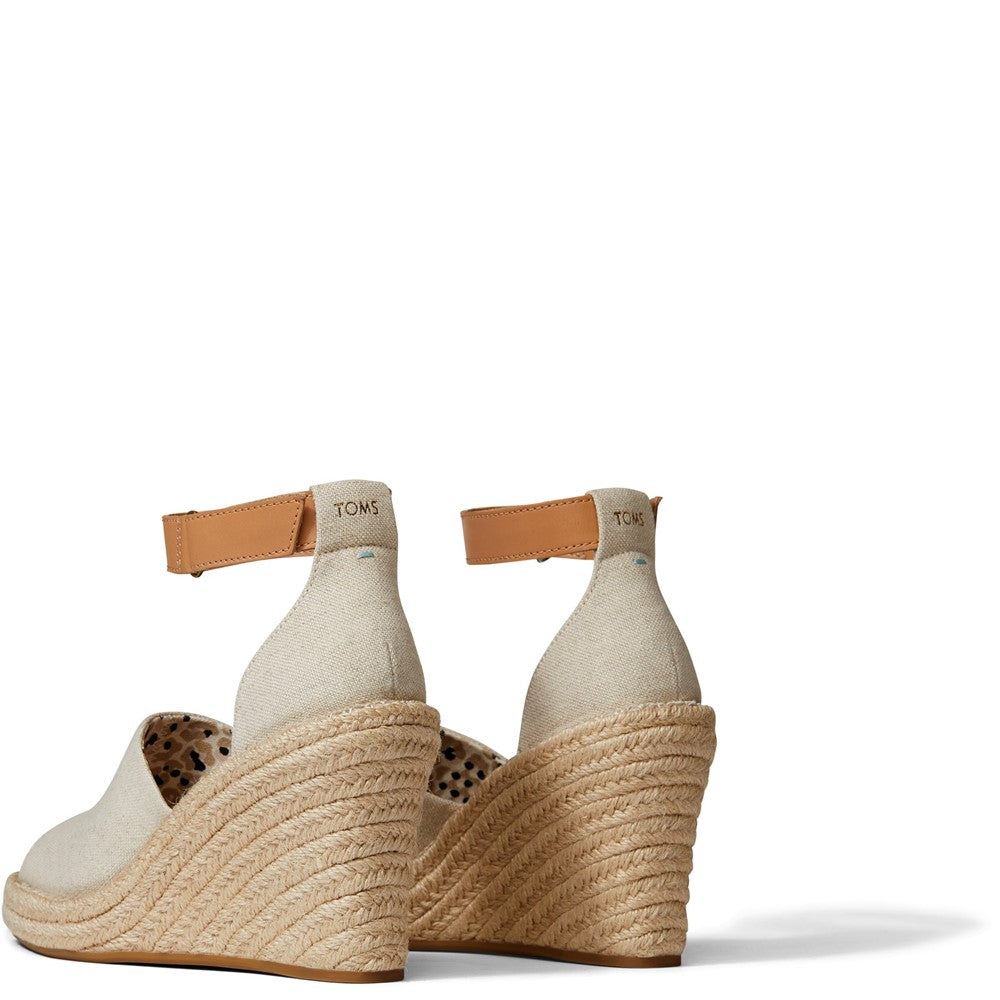 Women's TOMS Marisol Natural Oxford/Leather Wedge