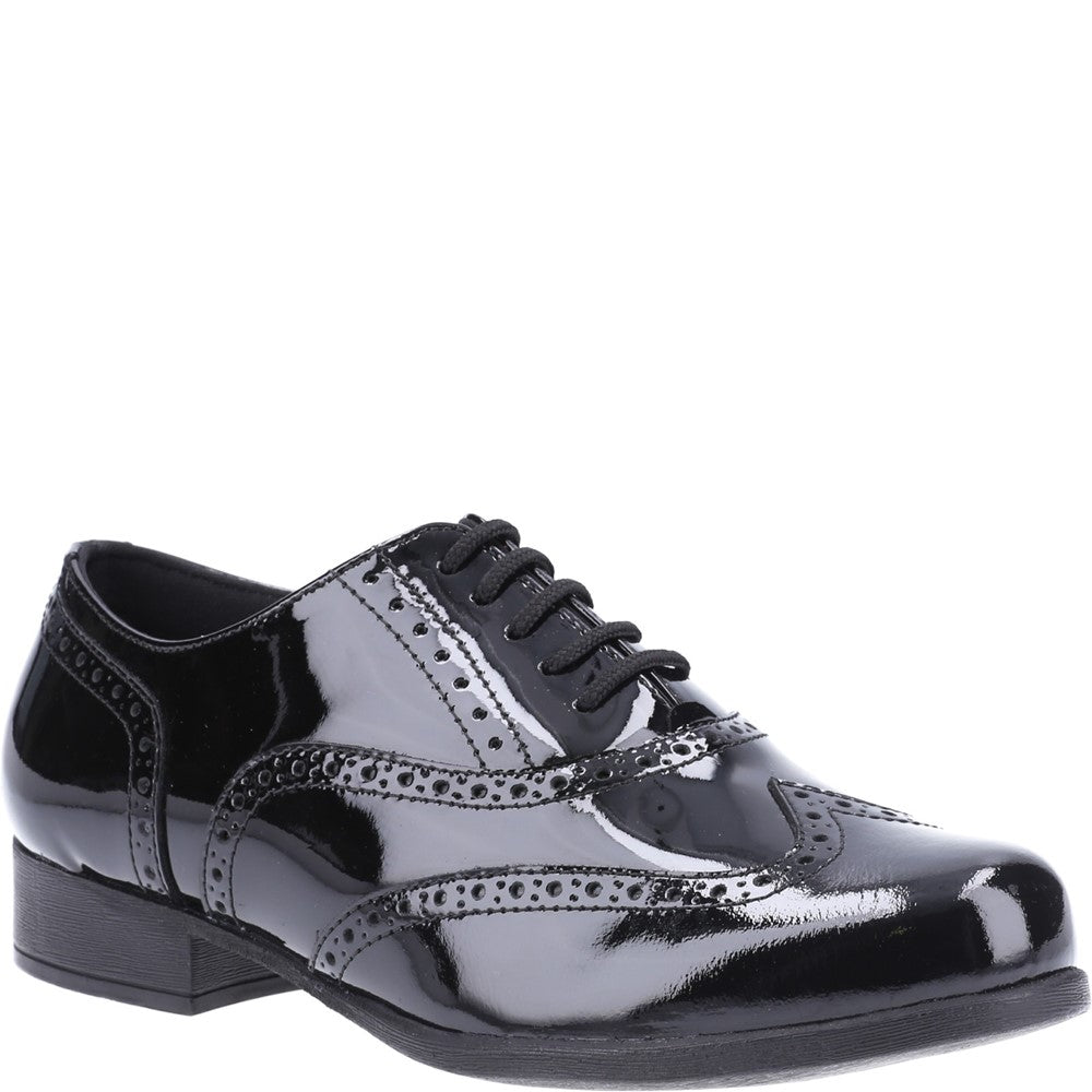 Girls' Hush Puppies Kada Senior XL Patent School Shoe
