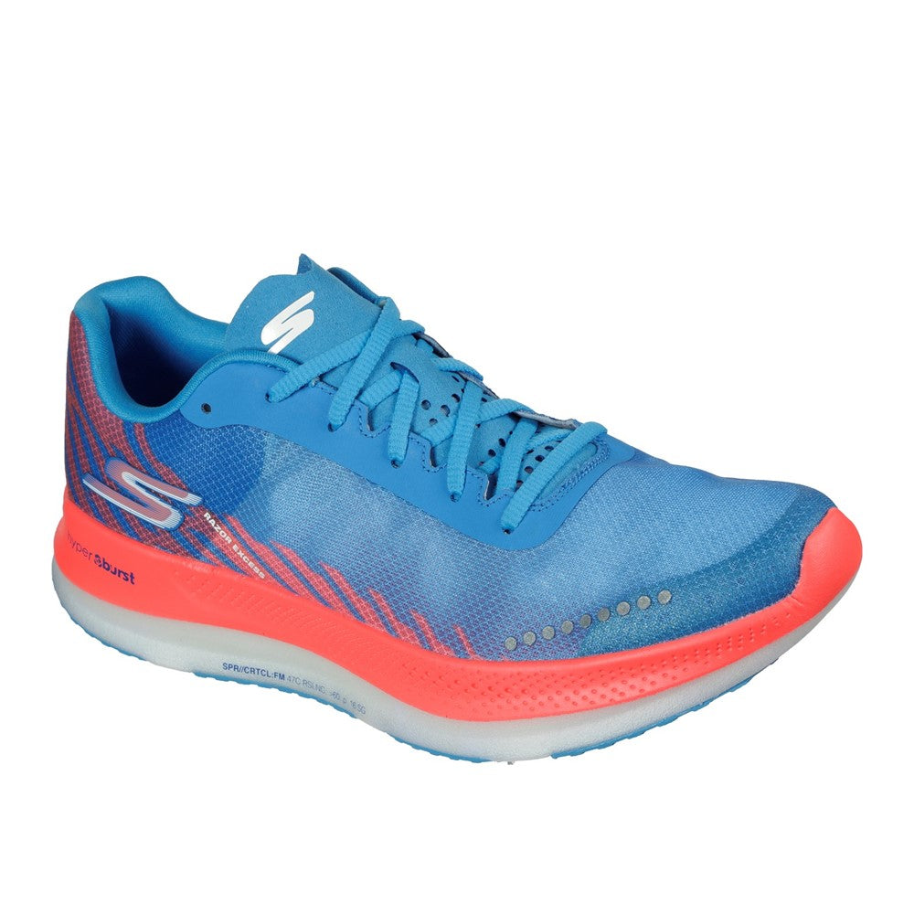 Women's Skechers Performance Go Run Razor Excess Sports Shoes Blue