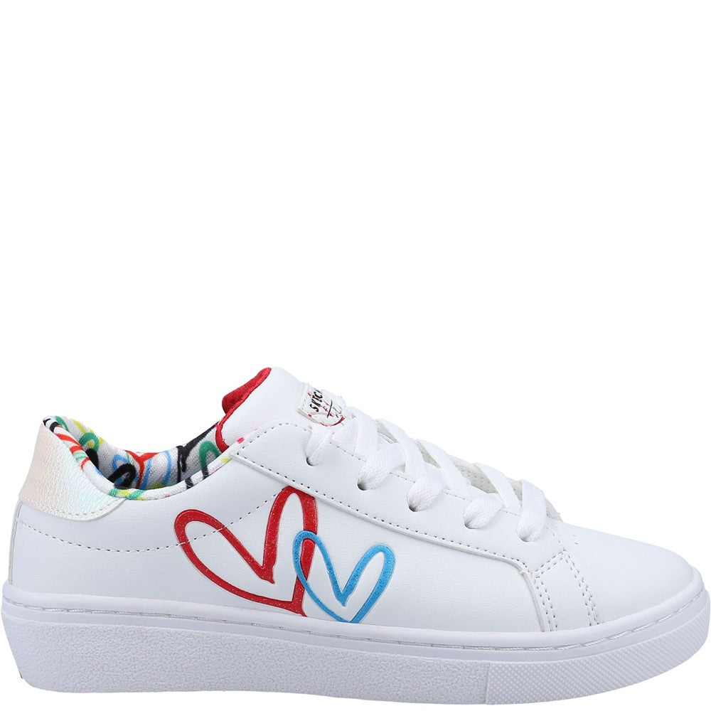 Girls' Skechers Goldie Whole Heart Trainer White FreemanHardy&Willis