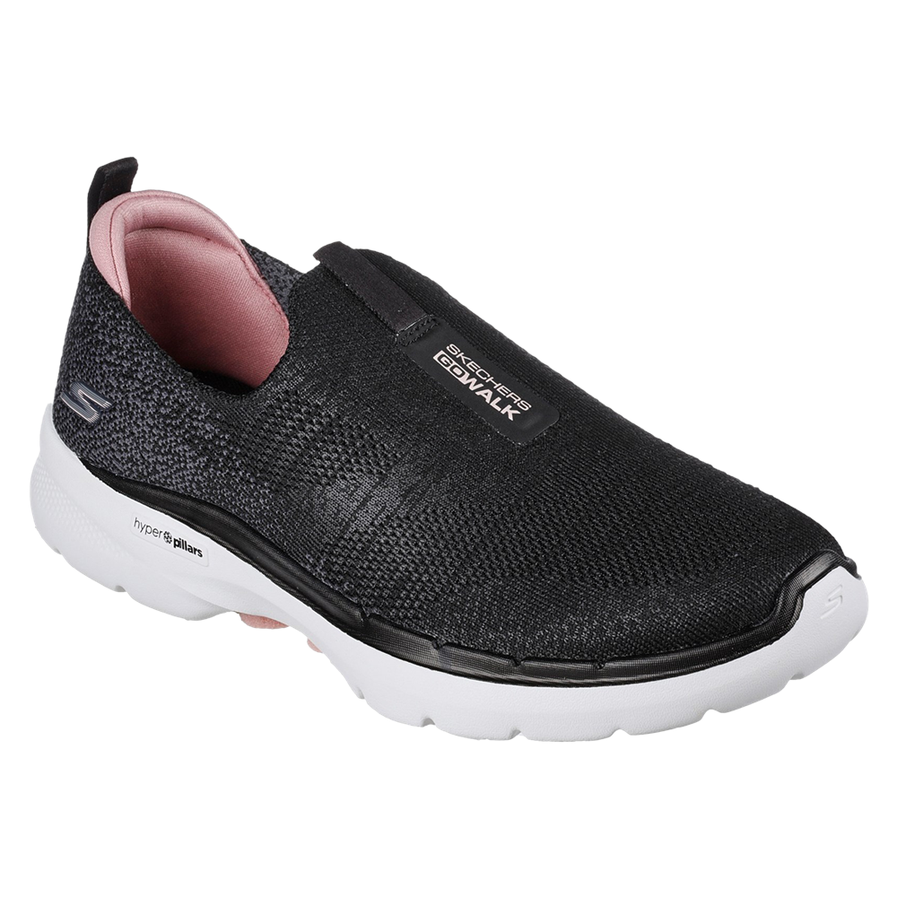 Women s Skechers Go Walk 6 Glimmering Trainers Black FreemanHardy Willis