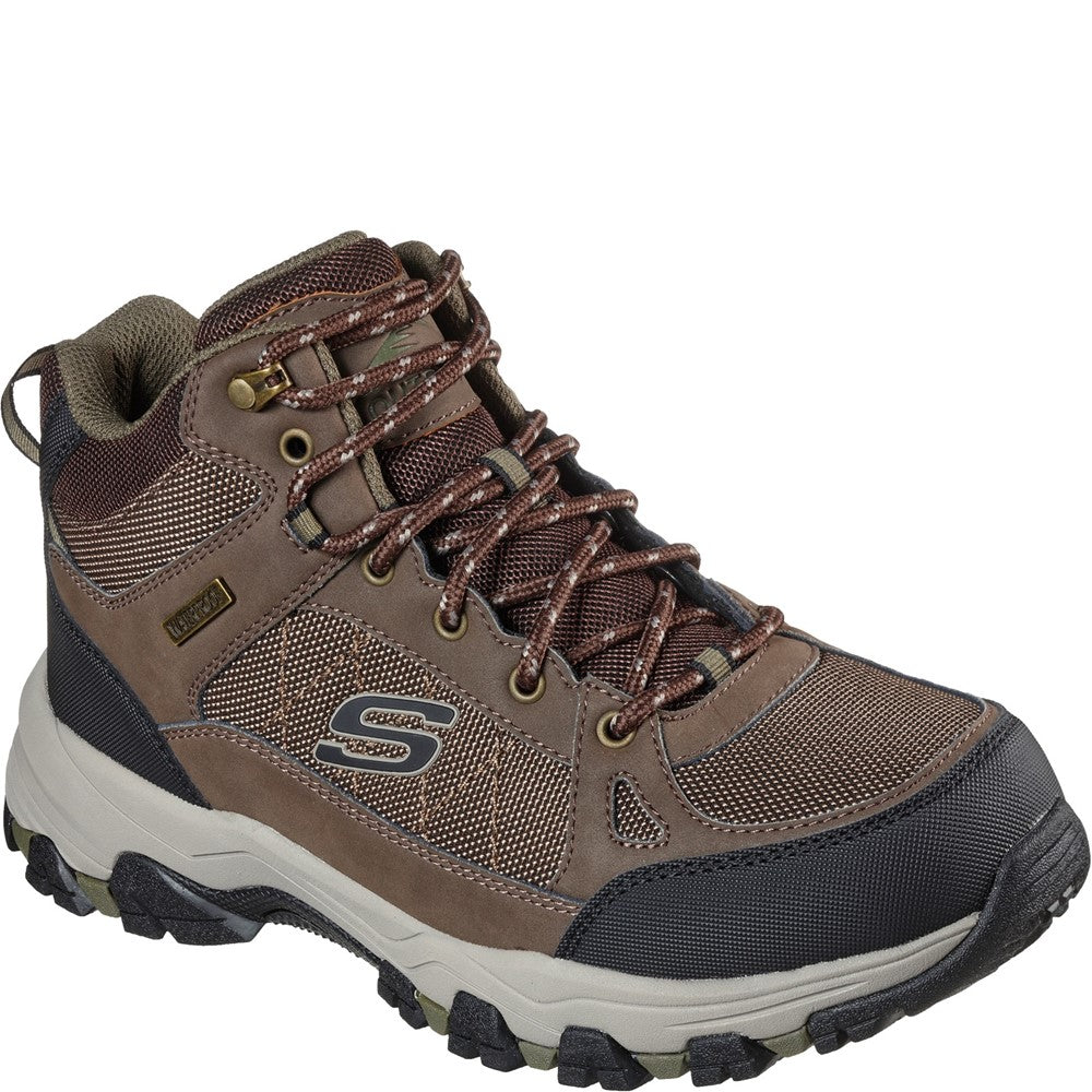 Men s Skechers Selmen Melano Hiking Boots Chocolate FreemanHardy Willis