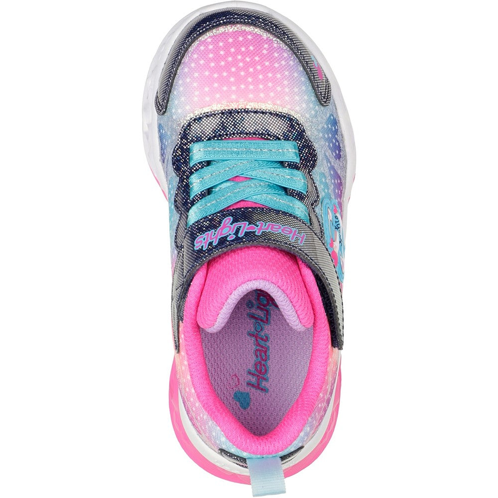 Girls' Skechers Flutter Heart Lights Simply Love Trainers