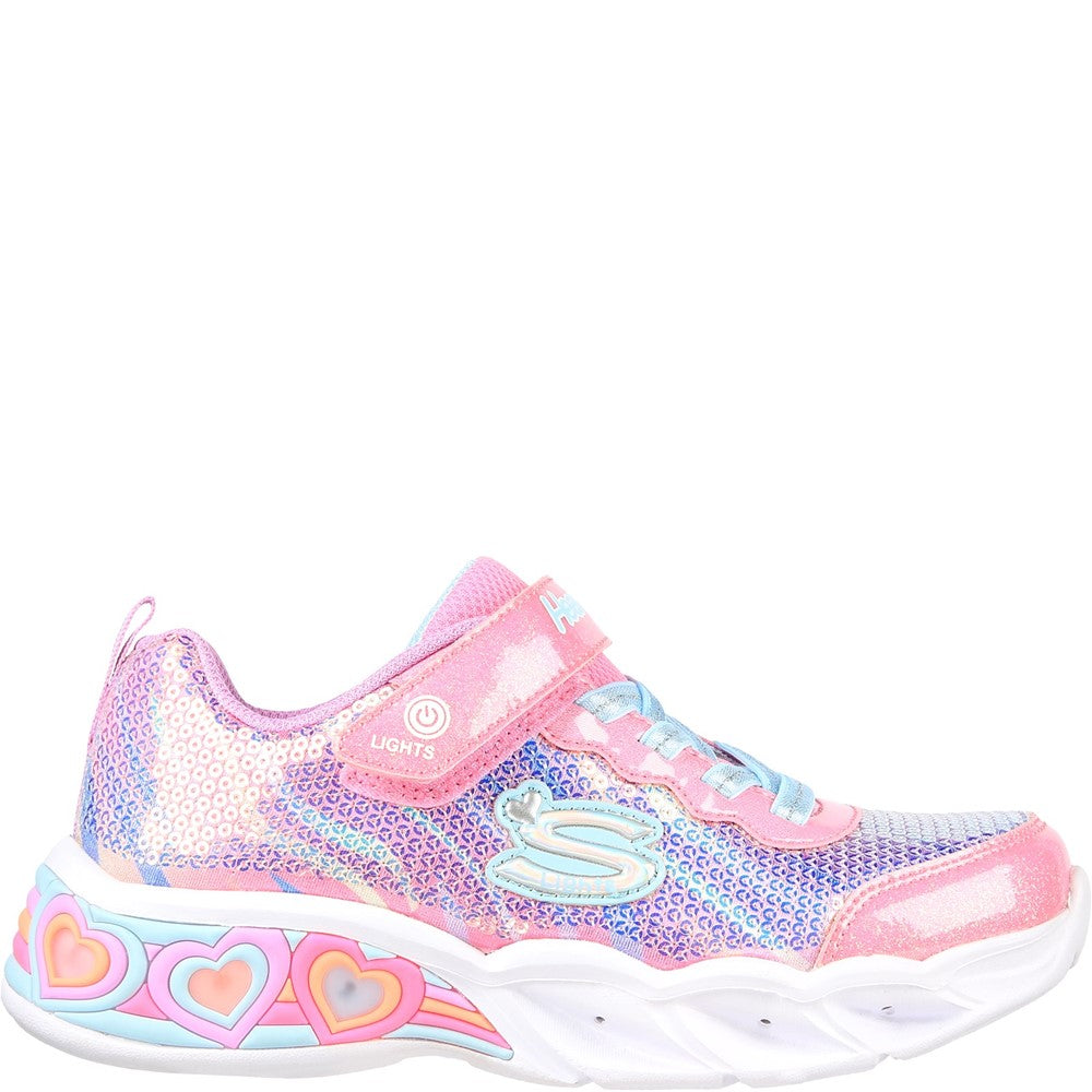 Girls' Skechers Sweetheart Lights Lets Shine Trainers