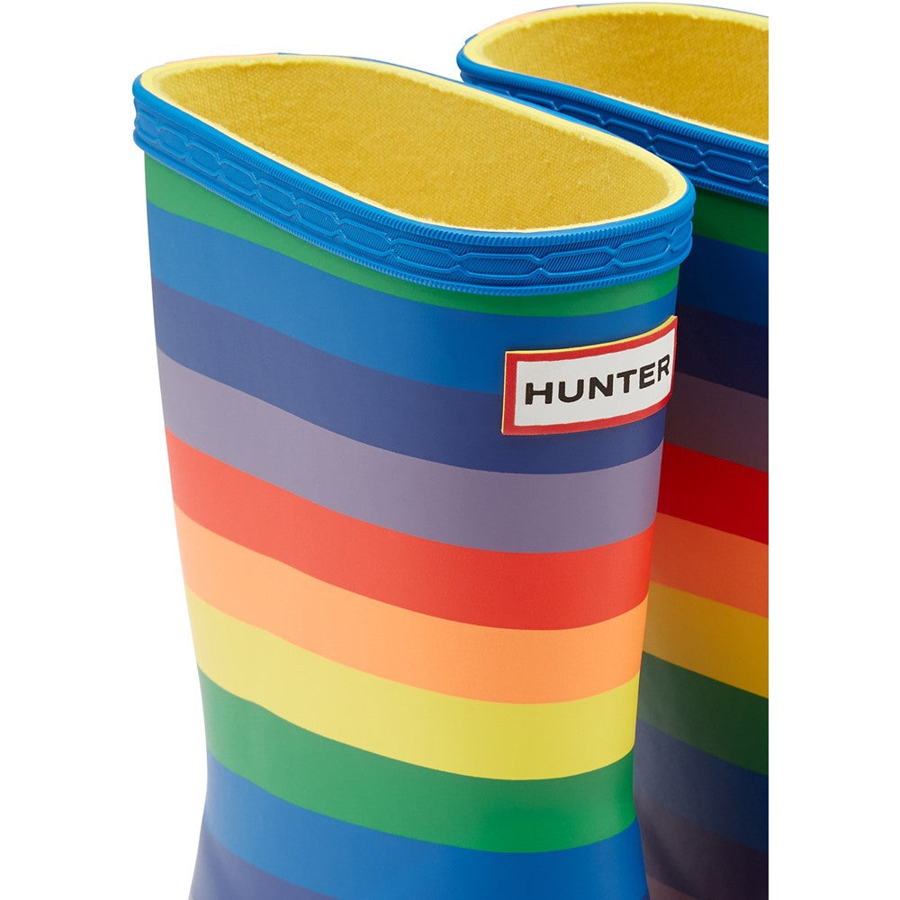 Kids' Hunter Original First Classic Rainbow Print Wellington Boots