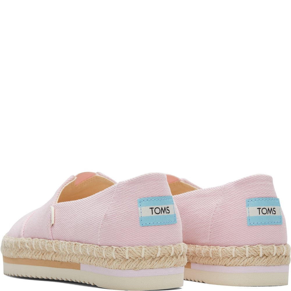 Women's TOMS Alpargata Platform Rope Shoes Pink FreemanHardy&Willis