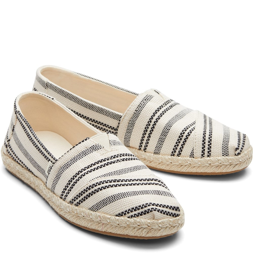 Women's TOMS Alpargata Stripe Rope Shoes Natural Stripe