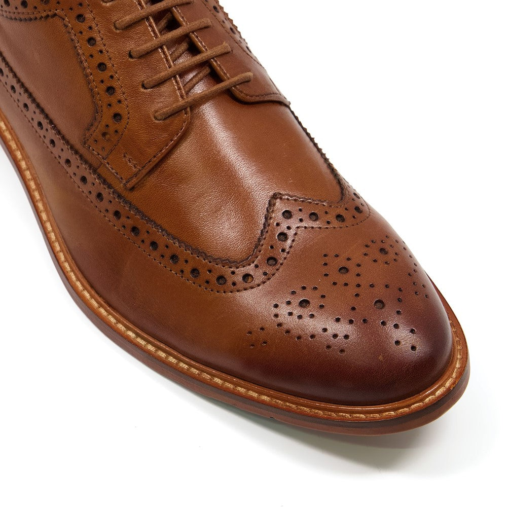 Men's Dune Superior Leather Wingtip Brogue Shoes