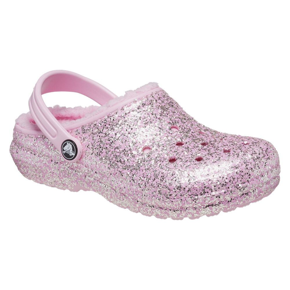 Kids Crocs Toddlers Classic Glitter Lined Clog Pink FreemanHardy Willis