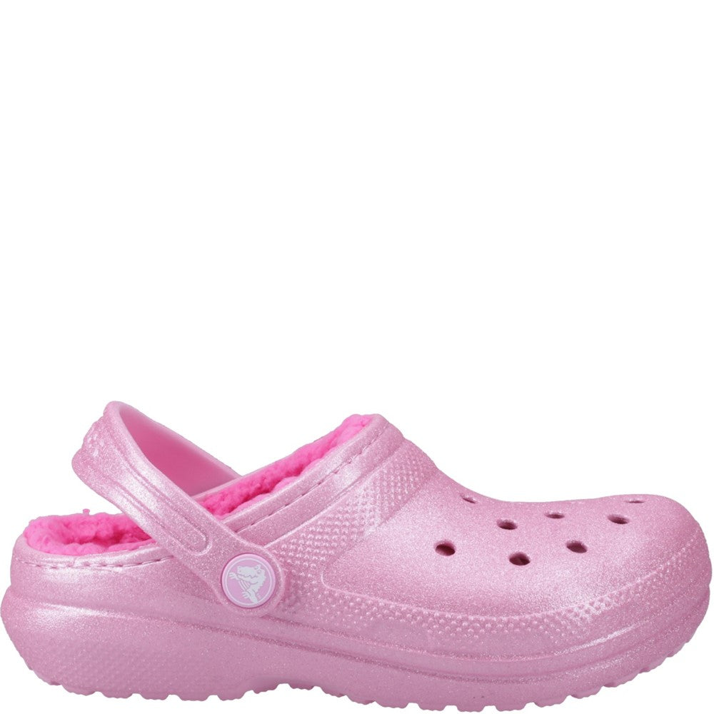 Kids' Crocs Classic Glitter Lined Clog